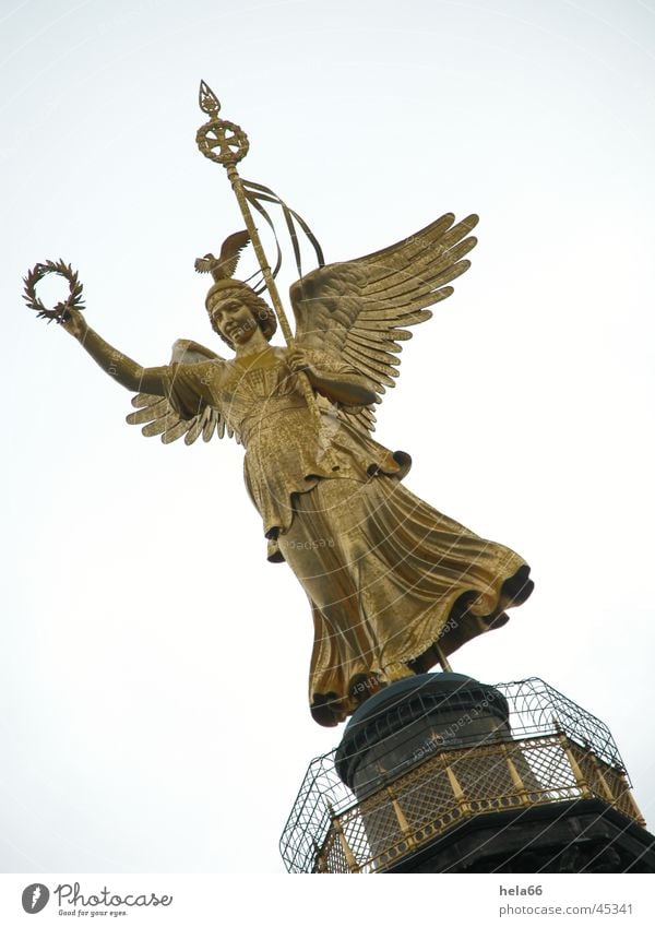 Siegessäule Bronzeskulptur Nike Architektur Berlin Engel