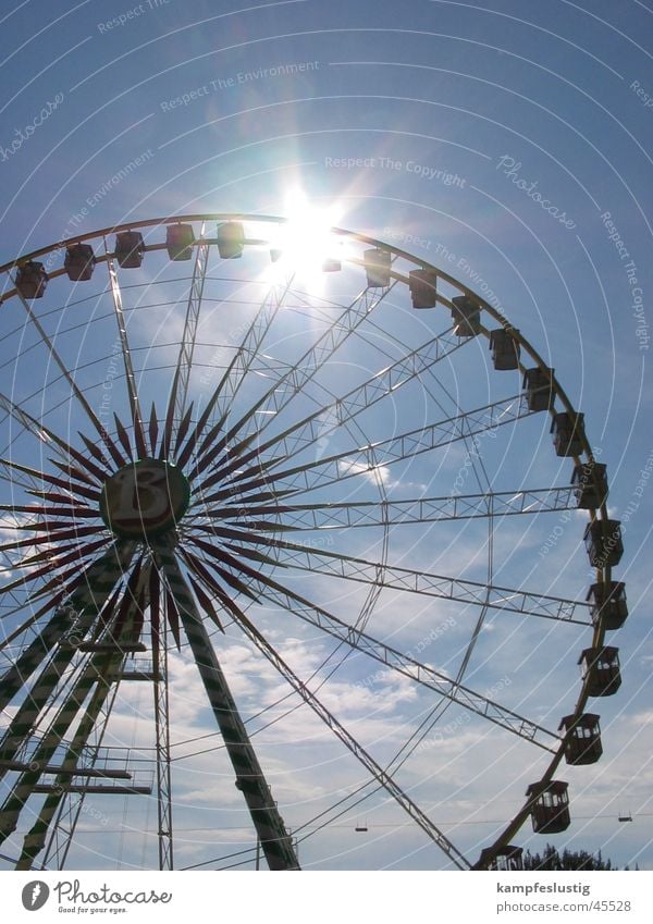 B=meins Sommer Jahrmarkt Riesenrad Juli Freizeit & Hobby Sonne Himmel