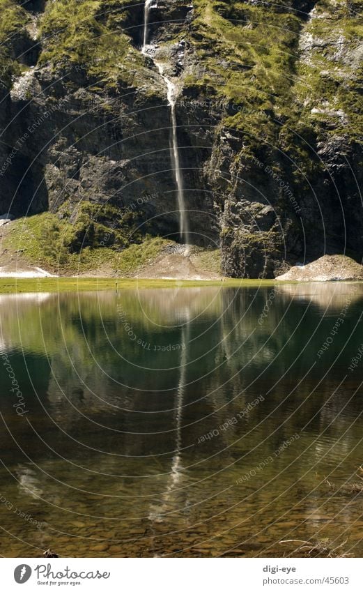 Wasserfall See Gebirgssee Berge u. Gebirge Idylle Natur