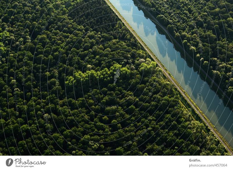 Du suchst das Meer Umwelt Natur Landschaft Wasser Sommer Schönes Wetter Baum Wald Mittellandkanal Verkehrswege Fluss Binnenschifffahrt entdecken Unendlichkeit