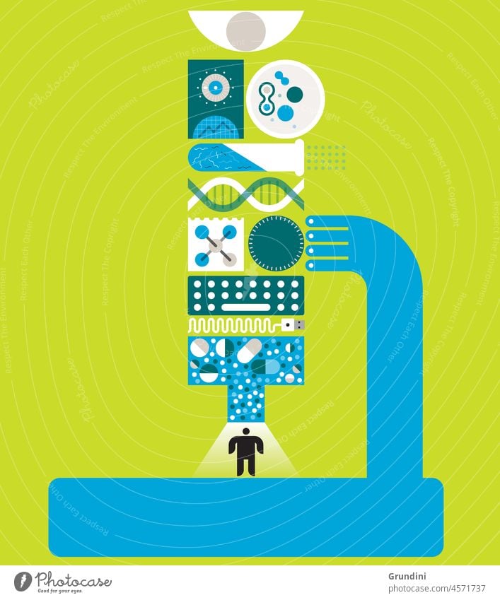 Mikroskop Wissenschaften forschen Chemie Biologie medizinische Ausrüstung Labor Experiment wissenschaftlich