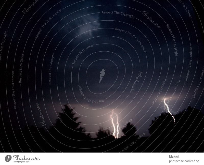 Gewitternacht Blitze Nacht Unwetter dunkel