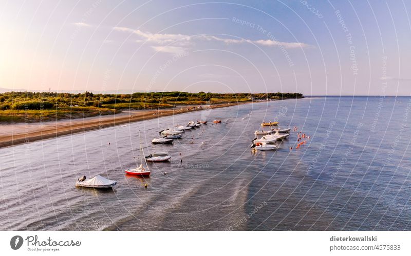 Sonnanaufgang Strand Italien Sonnenuntergang Luftaufnahme hübsch Meer Urlaub ruhen Wasser Landschaft Ferien & Urlaub & Reisen Küste Sommer Tourismus Sand Natur