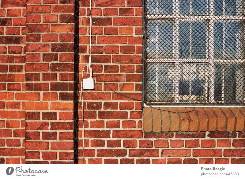 Ziegel 3-4 Mauer Backstein Wand Hintergrundbild Stein wallpaper brick bricks red brick red-brick window Backsteinwand