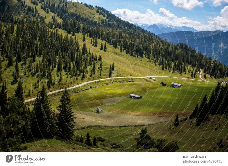 Alpen Tag Außenaufnahme Bergwiese Österreich Mühlbach grün blau ästhetisch Gletscher Farbfoto Gipfel Hochkönig Berge u. Gebirge Schönes Wetter mehrfarbig Felsen