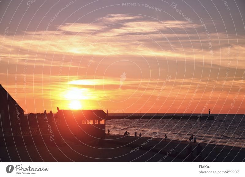 Leba Ferien & Urlaub & Reisen Tourismus Ferne Freiheit Sommer Sommerurlaub Sonne Strand Meer Natur Landschaft Wasser Himmel Sonnenaufgang Sonnenuntergang