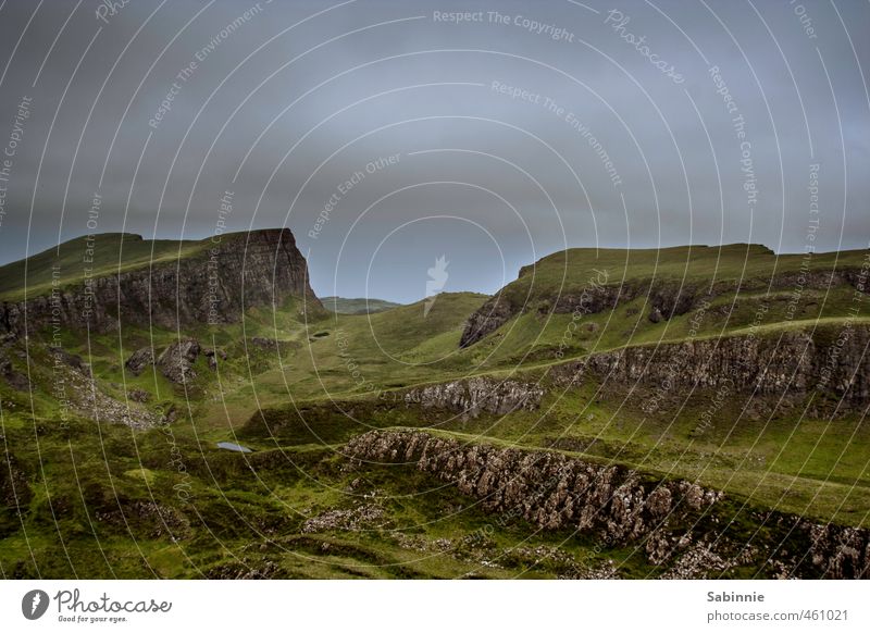 [Skye 09] Sron Vourlinn Umwelt Natur Landschaft Urelemente Erde Himmel Sommer Klima schlechtes Wetter Pflanze Gras Wildpflanze Felsen Berge u. Gebirge Gipfel