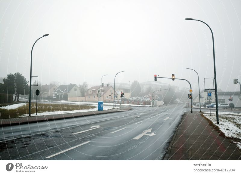 Wolgast, Ortsausgang Richtung Greifswald bodden fischerdorf hafenstadt hanse hansestadt kalt kleinstadt mecklenburg meckpomm meer mv nebel neuschnee ostsee