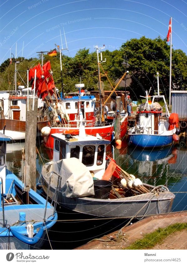 Bunter Hafen Wasserfahrzeug Meer Schifffahrt Farbe