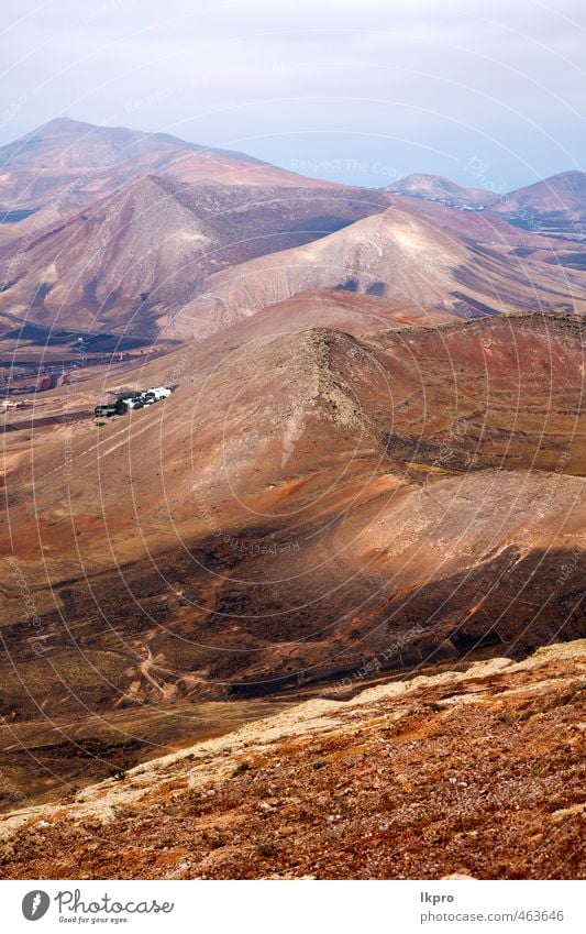 die Spitze in Lanzarote Spanien Spanien Afrika a. A. Ferien & Urlaub & Reisen Ausflug Sommer Insel Berge u. Gebirge Haus Natur Landschaft Sand Himmel Wolken