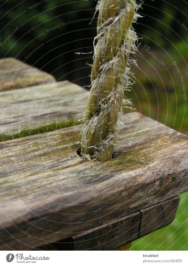 Schaukeln Holz Spielplatz Seil Garten Holzbrett