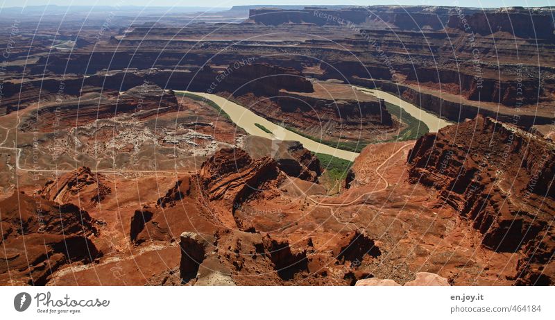 Canyon Land Umwelt Natur Landschaft Klima Klimawandel Dürre Schlucht Flussufer Wüste Wege & Pfade Ferien & Urlaub & Reisen außergewöhnlich braun Abenteuer