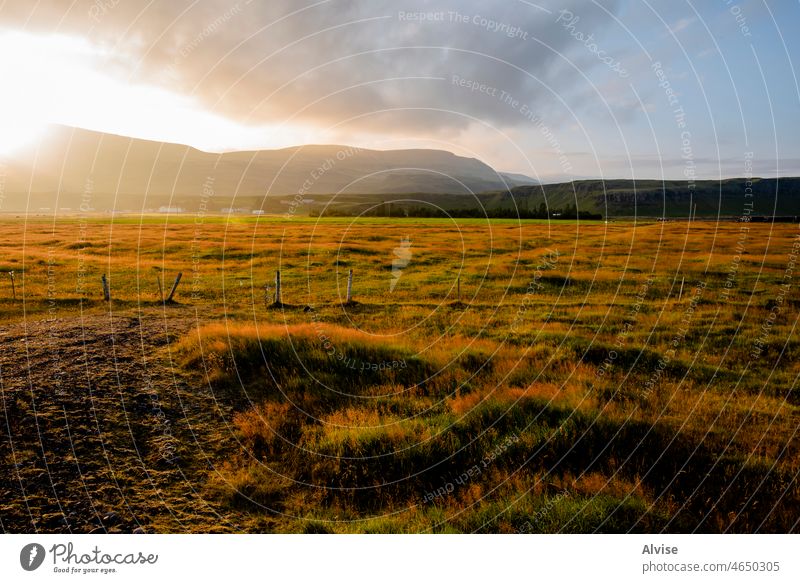 2021 08 16 hornafiordur Sonnenuntergang 2 Vulkan Natur Island reisen Landschaft Berge u. Gebirge Straße natürlich im Freien Ansicht vulkanisch Tourismus