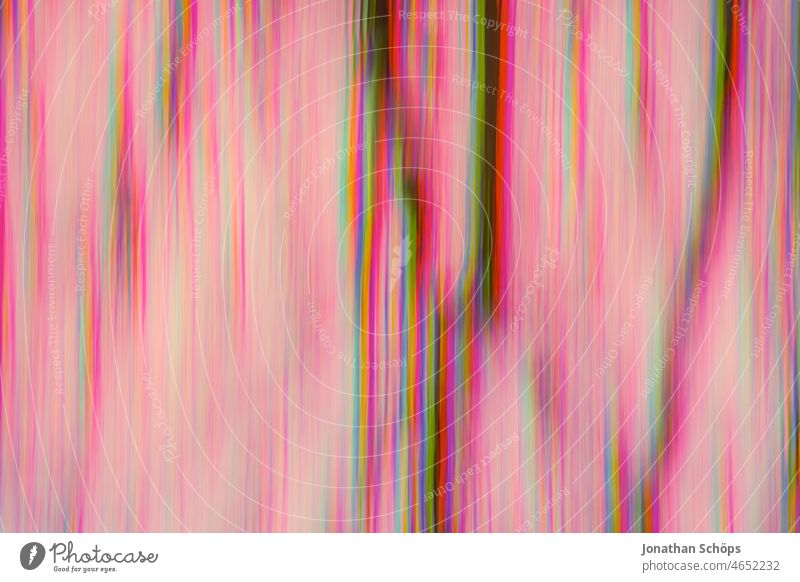 Wald Sonnenuntergang Experiment Glitch und Bewegungsunschärfe Glitch art Glitch effekt experimentell Landschaft abstrakt Kunst leuchtend bunt Bäume Waldrand