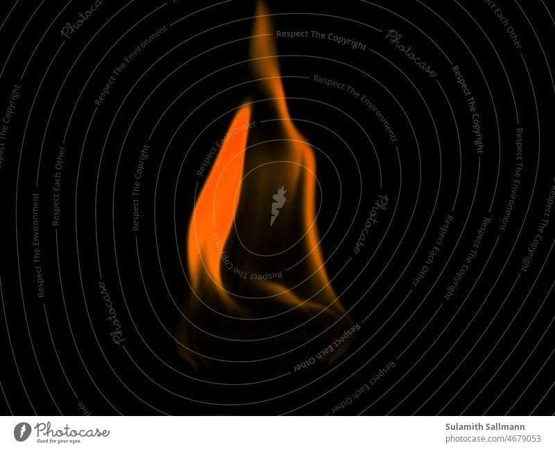 Flamme in Dunkelheit flammen heiß Gasflamme Gasherd entbrannt entflamme du bist meine Flamme für dich brennen erhellen Licht im Dunkeln Feuer Herdfeuer Wärme