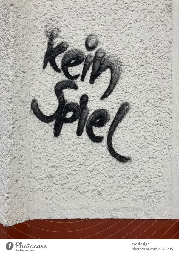 kein Spiel grafik grafisch Grafische Darstellung Detailaufnahme Tag Graffiti minimalistisch modern Stil Mauer Hintergrundbild Außenaufnahme Geometrie