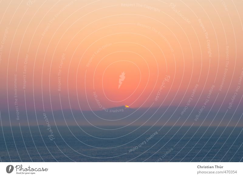 Sonnenaufgang im Sommer am Meer harmonisch Wohlgefühl Zufriedenheit Sinnesorgane Erholung ruhig Meditation Spa Ferien & Urlaub & Reisen Tourismus Ferne Freiheit