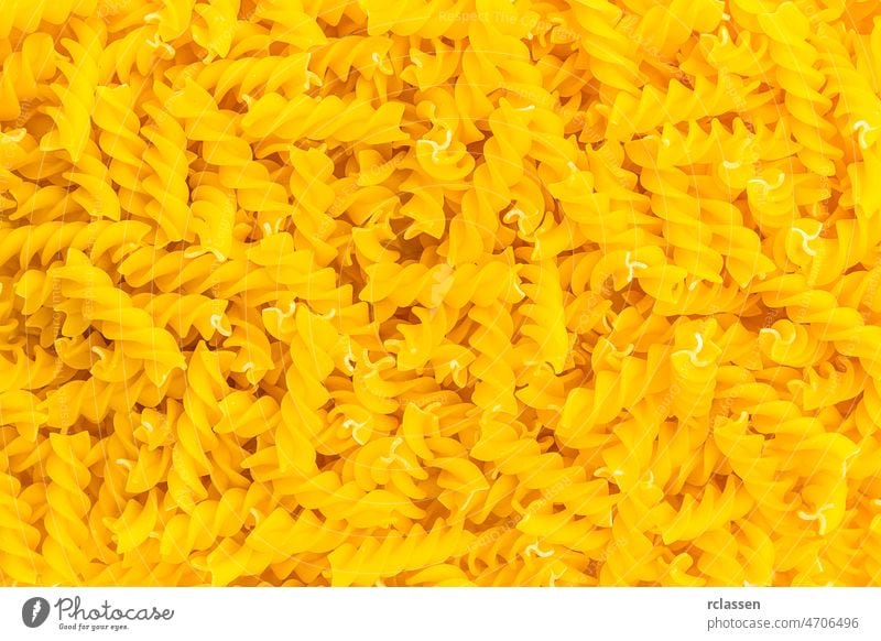 Spirale Nudeln fussili Hintergrund Textur Diät Ernährung essen Hartweizen Eiernudeln Italienisch Kohlenhydrate Lebensmittel Spätzle Vegetarier roh Teigwaren