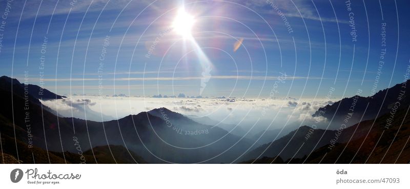 korsische Aussicht #2 Panorama (Aussicht) Nebel Wolken Horizont Korsika Berge u. Gebirge Sonne gr20 groß Panorama (Bildformat)