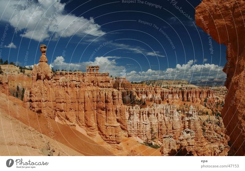 Bryce Canyon 2 Nationalpark rot Ferien & Urlaub & Reisen USA Stein Himmel Landschaft Ferne Freiheit Naturwunder