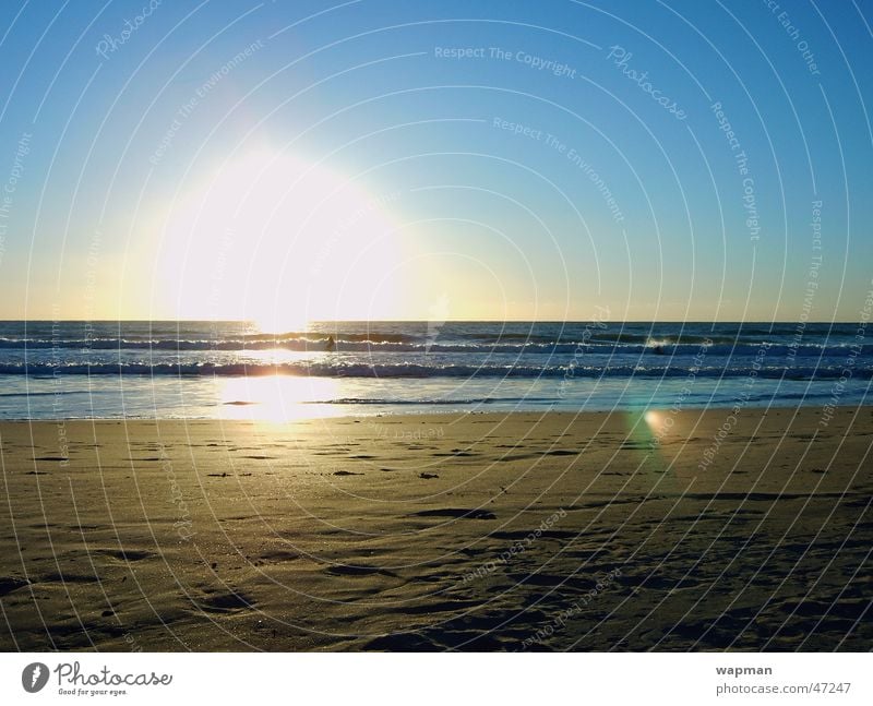 el palmar Strand Meer Sonnenuntergang Spanien Küste Wellen