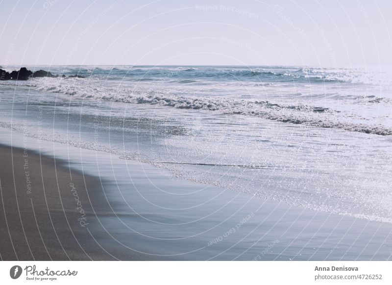 Sonnenaufgang über dem Atlantischen Ozean Meer atlantisch Strand Atlantik winken Porto Morgen Portugal Europa Landschaft Küste Himmel Wasser Gürtel der Venus