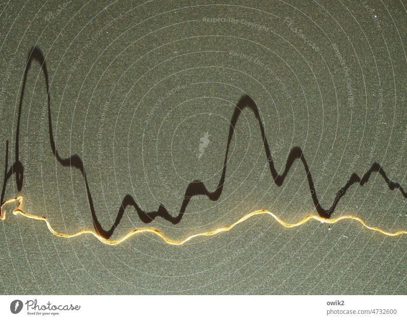 Gewinnwarnung graphisch Detailaufnahme Grafik u. Illustration Strukturen & Formen Farbfoto Muster abstrakt Zickzack Kurve Menschenleer Geometrie Streifen Faden