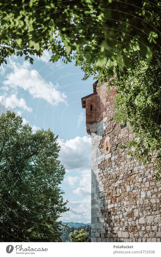 #A0# Sh*t from the Burg Burg oder Schloss Latrine Burgmauer Burgturm Burgruine Mauer mauerwerk Slowenien Ljubljana Sommer