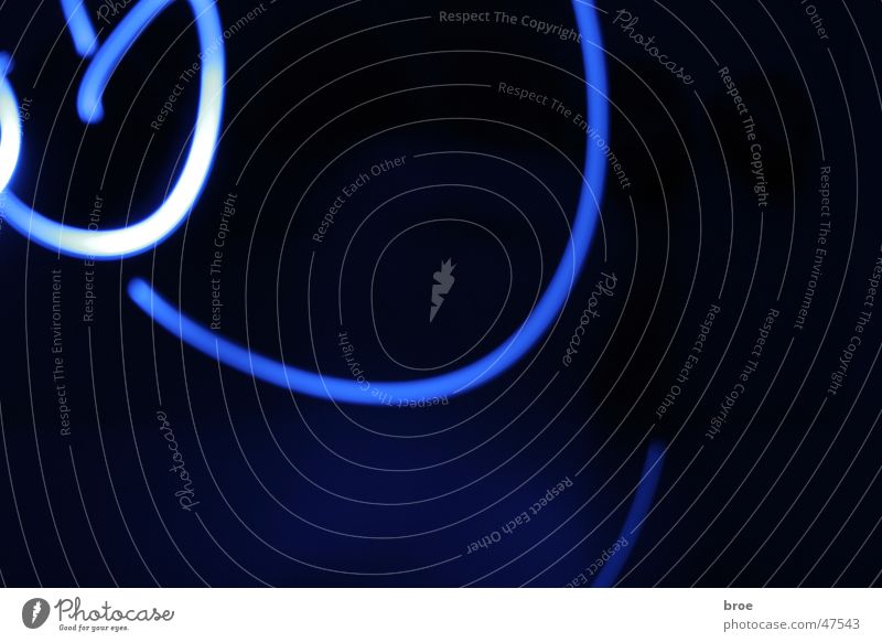 Lichtkreis 2 Langzeitbelichtung rund blau Kreis