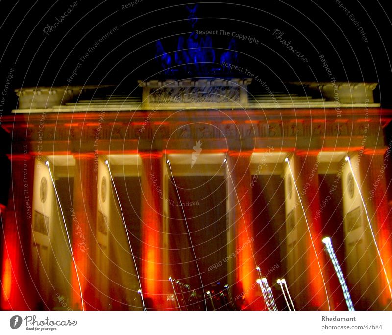 Brandenburger Tor Licht Lichtspiel Langzeitbelichtung Berlin Beleuchtung