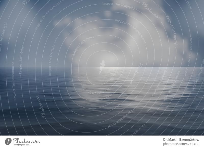 Der Bodensee, geringer Wellengang See Binnengewässer ruhig Wasseroberfläche Wolken Himmel Horizont menschenleer Natur Reflexion & Spiegelung Wasserspiegelung