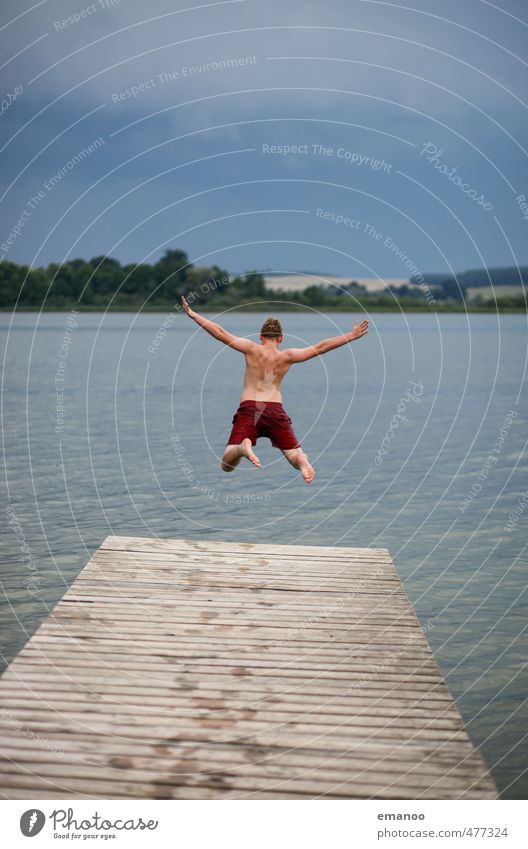 der Uckerflieger Freude Schwimmen & Baden Freizeit & Hobby Ferien & Urlaub & Reisen Freiheit Sommer Mensch maskulin Junger Mann Jugendliche Körper 1 Natur