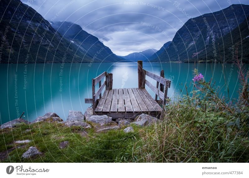 norway harbor Ferien & Urlaub & Reisen Tourismus Ausflug Ferne Freiheit Kreuzfahrt Expedition Berge u. Gebirge Natur Landschaft Wasser Wolken Wetter Pflanze