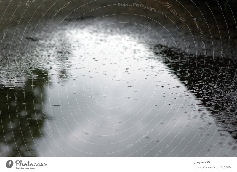 raindrops keep falling... nass Reflexion & Spiegelung Luftblase Wolken Regen wet reflection bubbles clouds