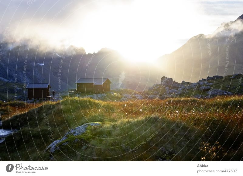 Lofoten VI harmonisch Sinnesorgane ruhig Berge u. Gebirge wandern Natur Landschaft Gipfel Hütte Abenteuer Einsamkeit einzigartig Endzeitstimmung Erholung