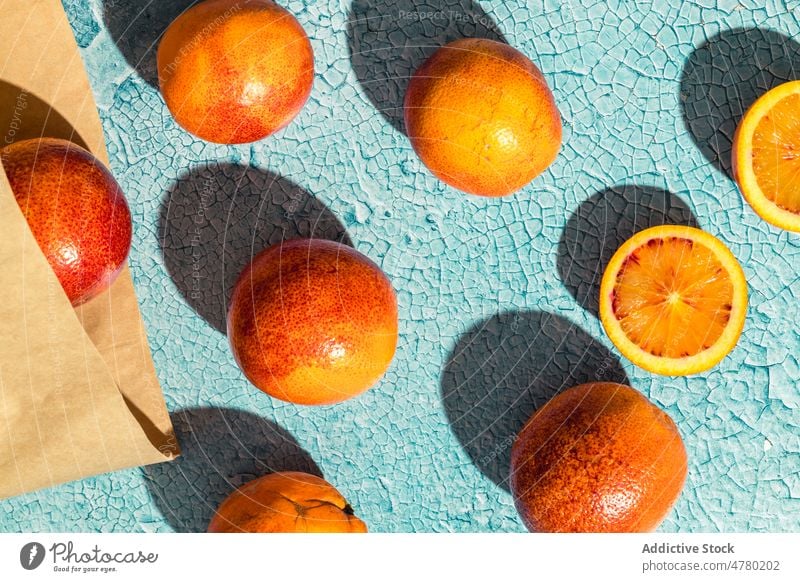 Blutorangen auf dem Leuchttisch Frucht gesunde Ernährung natürlich Zitrusfrüchte Vitamin organisch Haufen Geschmack frisch Raum reif Streuung geschmackvoll