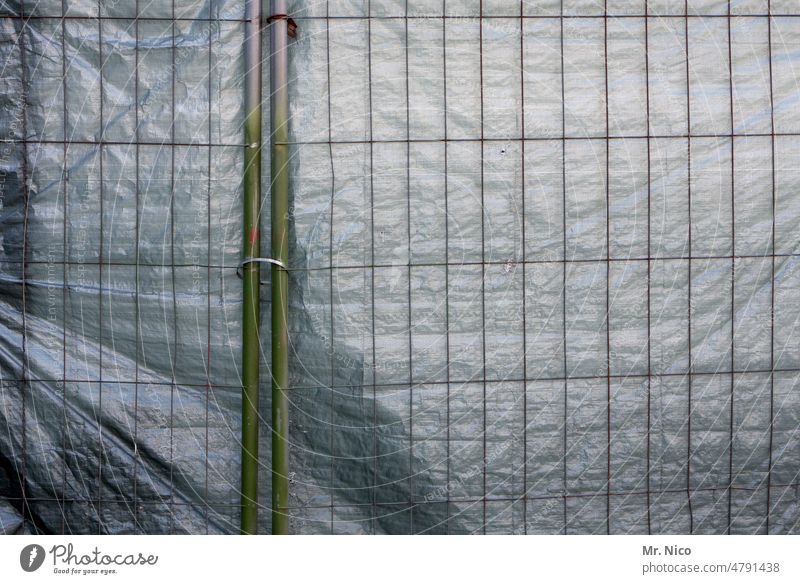 Sichtschutz Bauzaun Baustelle Sicherheit Zaun Gitter Folie Abdeckung Barriere Strukturen & Formen Metallzaun Straßenbau Schutz abstrakt Absperrung blickdicht