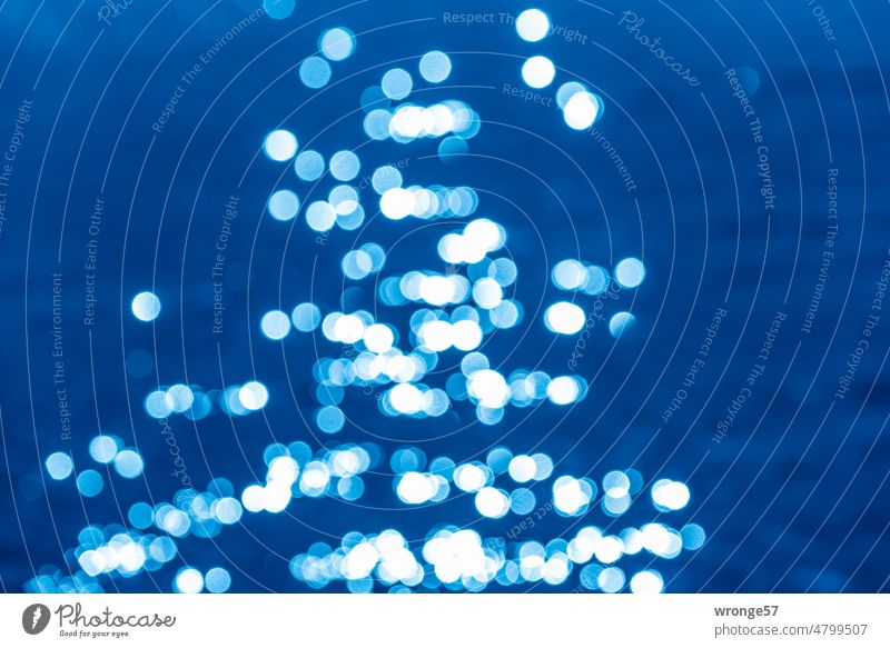 Glitzern auf dem Meer Ostsee Wasser Lichtreflexe Gegenlicht Gegenlichtaufnahme Unschärfe Natur glitzern Sonnenlicht Reflexion & Spiegelung See blau