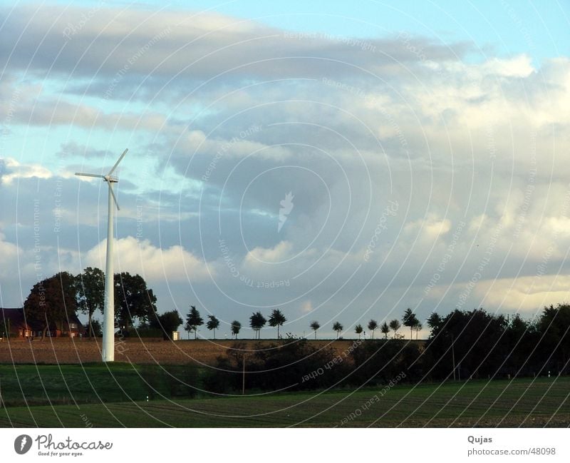 Der Himmel über Coesfeld Wolken Allee Feld Wolkenhimmel Horizont Ferne harmonisch positiv Zukunft alternativ Elektrizität Landschaft Außenaufnahme sky Skyline