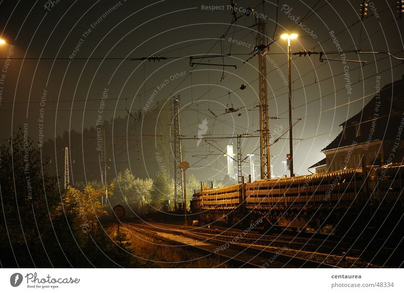 Verlegung neuer Gleise Nacht Eisenbahn Bahnhof Licht Arbeit & Erwerbstätigkeit Landkreis Osnabrück ...