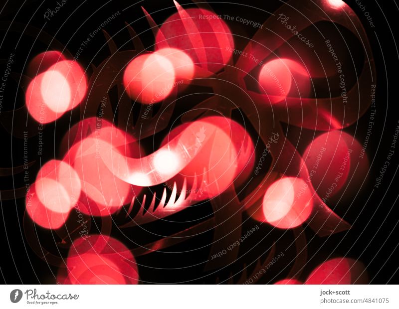 leuchtende Punkte und andere Formen in der Dunkelheit Strukturen & Formen Kreis abstrakt Lichtpunkt defokussiert Bokeh Unschärfe Reaktionen u. Effekte