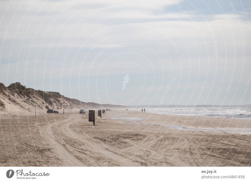 mit dem Auto an den Strand - ein Traum?? Dänemark Skandinavien Europa Himmel Weite Dünen Meer Nordsee Nordseeküste Nordseestrand Nordseeurlaub Autostrand Sand