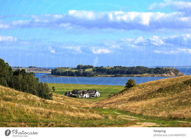 Groß Zicker traumhafte Landschaft auf der Ostseeinsel Rügen Mönchgut Thiessow Halbinsel Wasser Strand Ufer Mecklenburg-Vorpommern Aussicht Fernsicht Weg Wandern