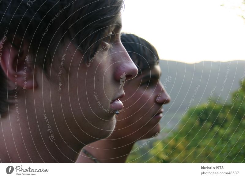 Flexible Faces Aussicht 2 Thüringen Gesicht faces Mensch Doppelbelichtung boys Blick