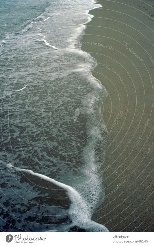 Strand im Süden Meer Brandung Wellen See Ferien & Urlaub & Reisen Gischt Sand Wasser Flut