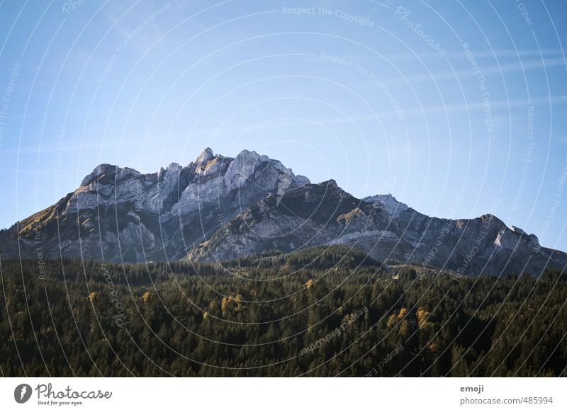 Pilatus Umwelt Natur Landschaft Himmel Wolkenloser Himmel Sommer Schönes Wetter Felsen Alpen Berge u. Gebirge natürlich blau Farbfoto Außenaufnahme Menschenleer