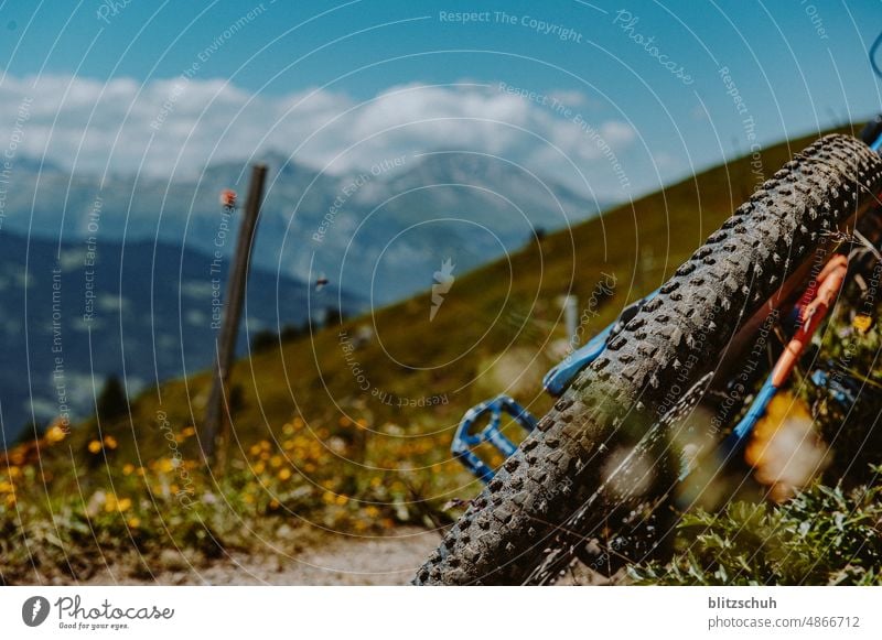 Montainbiken in den schweizer Alpen Lenzerheide Schweiz Switzerland Suisa Swizzera Berge u. Gebirge Sonne Sommer Landschaft Moutainbiken Sport MTB Mountainbiker