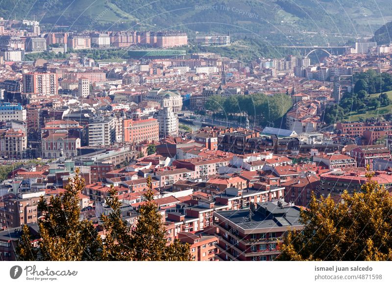 stadtansicht von bilbao, baskenland, spanien, reiseziel Stadtbild Großstadt Fassade Gebäude Architektur Struktur Konstruktion Dachterrasse Ansicht Stadtansicht