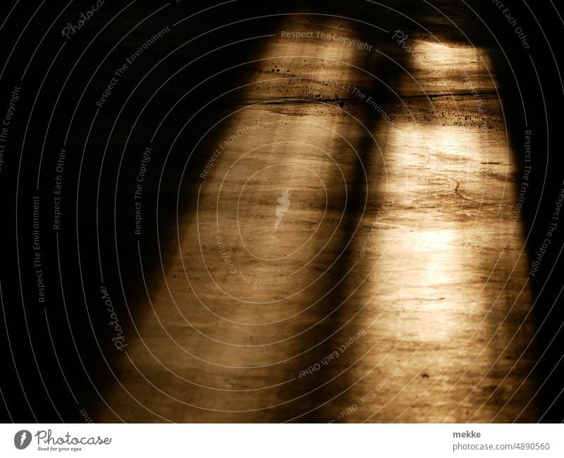 passt irgendwie zu Willmas Schattenzwilling Licht golden Sonne Fußboden Hallenboden Strahlen Sonnenstrahlen Fenster Gegenlicht Sonnenlicht Lichterscheinung