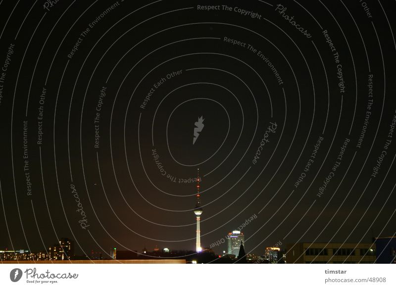 Berlin bei Nacht Berliner Fernsehturm tv tower Skyline
